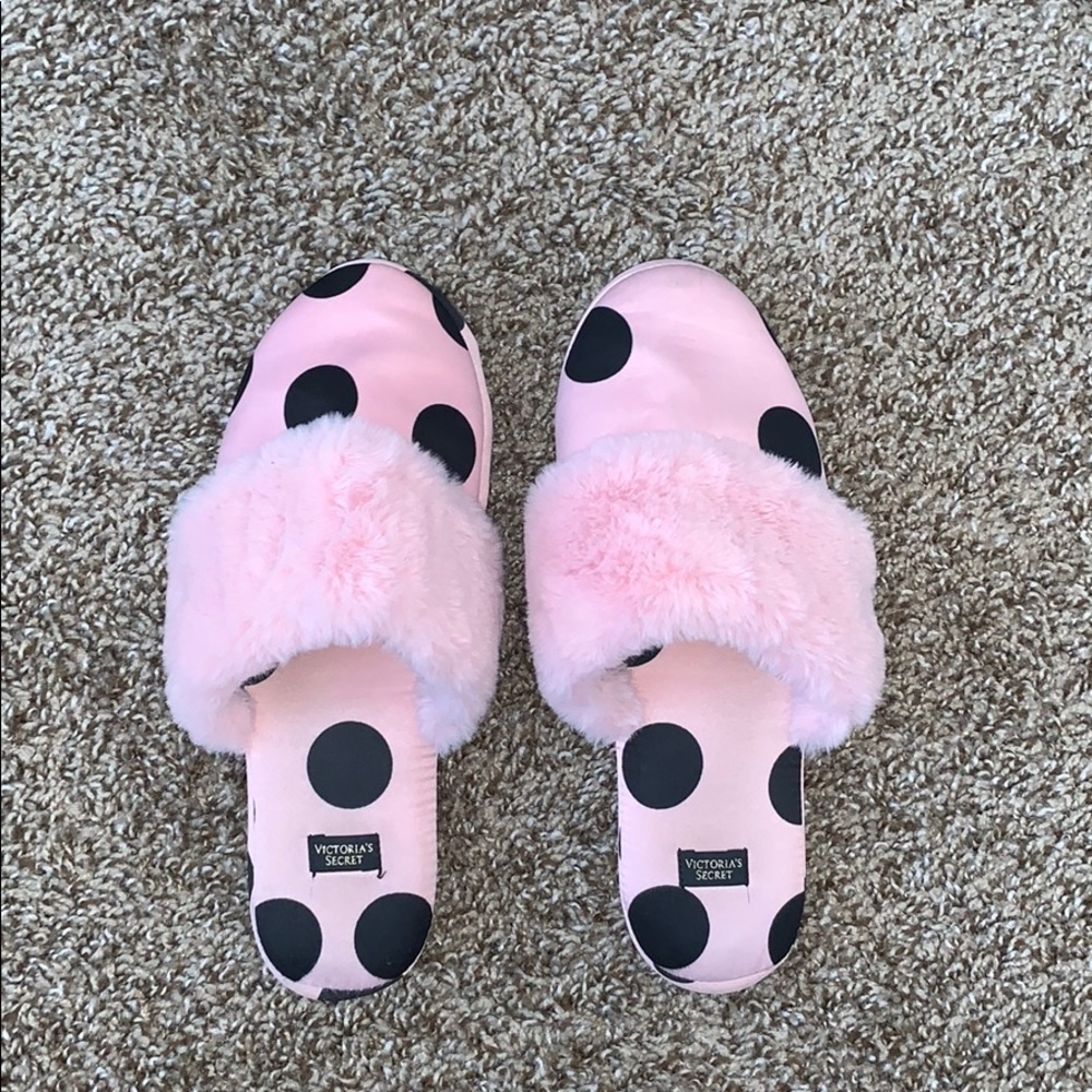 Pink VS slippers